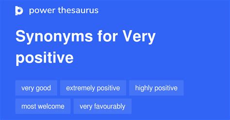 synonys for positive|Very Positive synonyms .